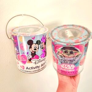 Disney and Star Wars Activity Art Cans PAINT, COLOR, STICKER!
